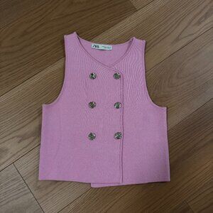 Pink Cropped Zara Top